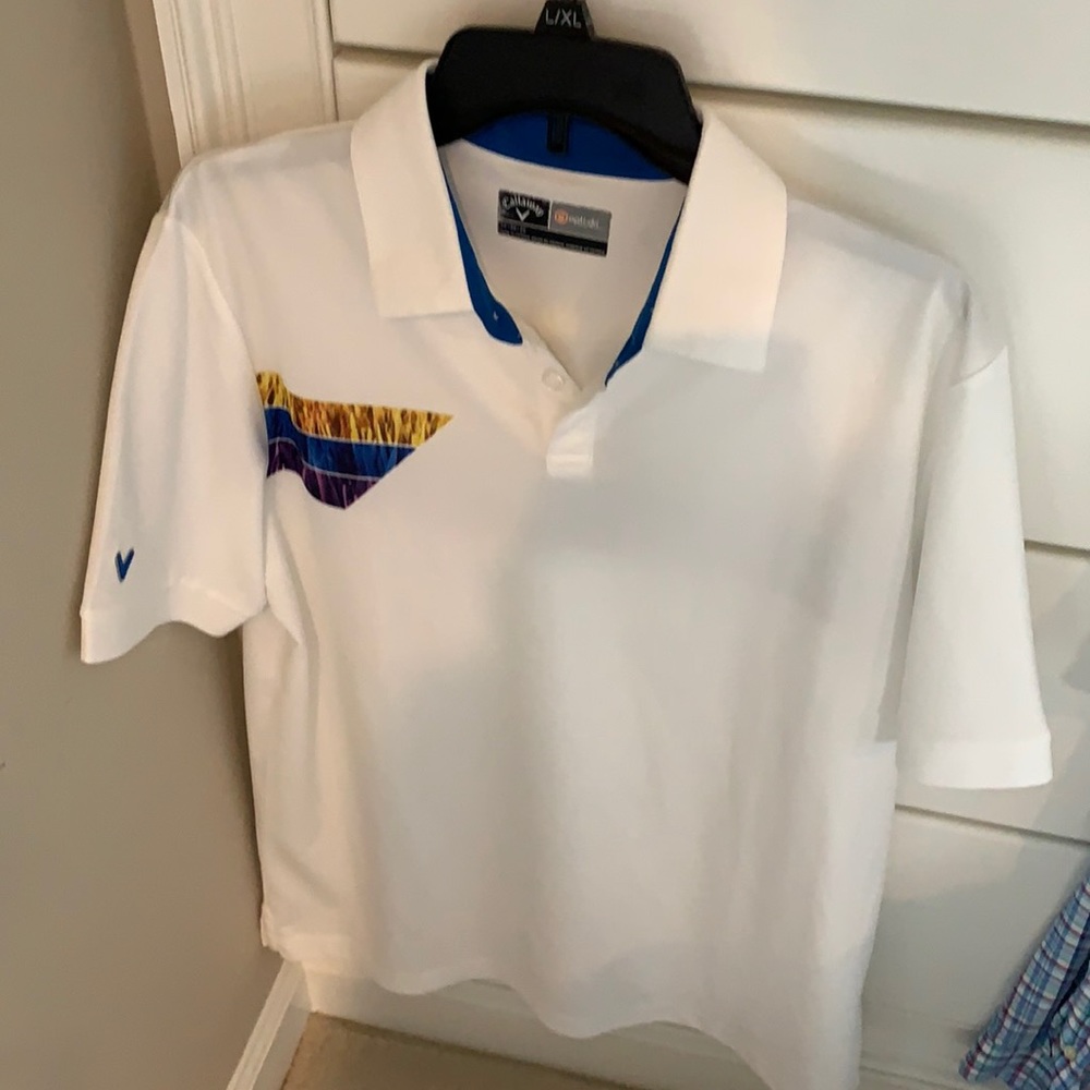CALLAWAY OPTI DRY CHEVRON COLORBLOCK POLO M GOLF SHIRT